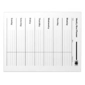 ウィークリーミールプランナー ノートパッド (正面)