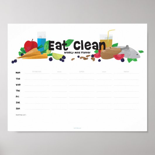 ウィークリーミールプランナー ポスター (正面)