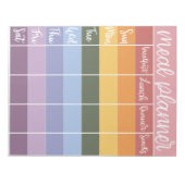 ウィークリーミールプランナー – レインボー –  ノートパッド (正面)