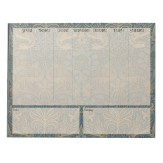 ウィークリーリスト – William Morris Peacocks and Dragons ノートパッド