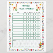 ウィークリーCrix Tracker Printable - Lama Edition