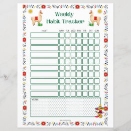 ウィークリーCrix Tracker Printable - Lama Edition