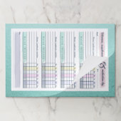 ウィークリーMedsビタミンと水トラッカー ペーパーパッド (折り畳み)