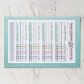 ウィークリーMedsビタミンと水トラッカー ペーパーパッド (正面)