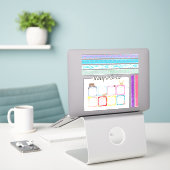 ウィークリーTo Doリストと和紙のステッカーセットのシート。 シール (デスク上のノートパソコン)