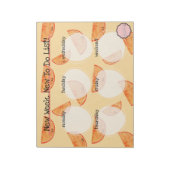 ウィークリーTo Doリスト、かわいいオレンジ色スライス ノートパッド (回転)