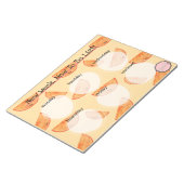 ウィークリーTo Doリスト、かわいいオレンジ色スライス ノートパッド (アングル)