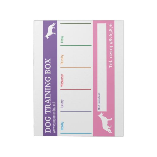 ウィーク・プラナー羊飼い犬メモ帳 ノートパッド (回転)