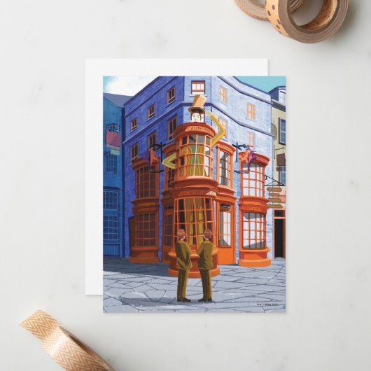 ウィースリーの魔法使い喘息のフレッドとジョージ ノートカード (正面/裏面インサイチュ)