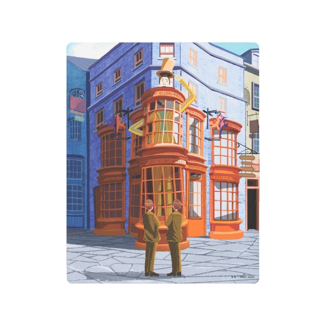 ウィースリーの魔法使い喘息のフレッドとジョージ メタルプリント (正面)