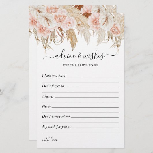 ウィーズ&アドバイスパンパスグラスブライダルシャワー (正面/裏面)