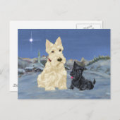 ウィートスコットランドとパップクリスマス シーズンポストカード (正面/裏面)