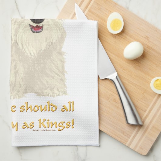 ウィートスコティッシュテリアキング キッチンタオル (四つ折り)