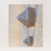 ウィートスタック、積雪効果、朝、クロード・モネ ジグソーパズル (縦)