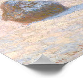 ウィートスタック、積雪効果、朝、クロード・モネ ポスター (角)