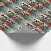 ウィートテリアとハートバラバレンタインデー ラッピングペーパー (角)