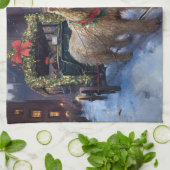 ウィートテリアクリスマスフェスティバルシーズン キッチンタオル (折り畳み)