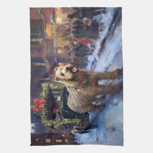 ウィートテリアクリスマスフェスティバルシーズン キッチンタオル (縦)