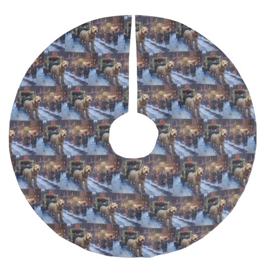 ウィートテリアクリスマスフェスティバルシーズン ブラッシュドポリエステルツリースカート (正面)