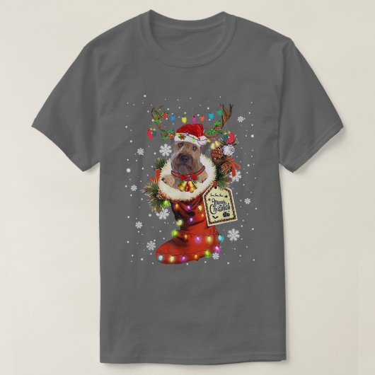 ウィートテリアクリスマスブートクリスマスソックウィンターSn Tシャツ (デザイン正面)