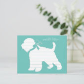 ウィートテリアドッグシルエット サンキューカード (スタンド正面)