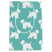 ウィートテリアドッグシルエット ミディアムペーパーバッグ (正面)