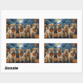 ウィートテリアハロウィン不気味 長方形シール (シート)