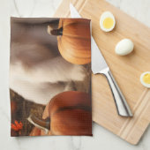 ウィートテリアパピーオータムデライトカボチャ キッチンタオル (四つ折り)