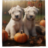 ウィートテリアパピーオータムデライトカボチャ シャワーカーテン (正面)