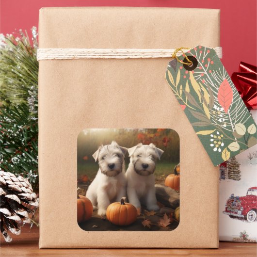 ウィートテリアパピーオータムデライトカボチャ スクエアシール (クリスマス)