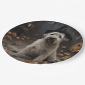 ウィートテリアパンプキンハロウィンホラー ペーパープレート (アングル)