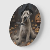 ウィートテリアパンプキンハロウィンホラー ラージ壁時計 (傾斜)