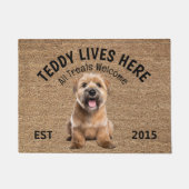 ウィートテリアパーソナライズされたドッグ愛好家Doormat ドアマット (正面)
