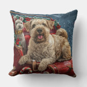 ウィートテリアードッグクリスマスフェスティバル クッション (正面)