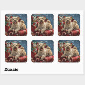 ウィートテリアードッグクリスマスフェスティバル スクエアシール (シート)