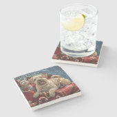 ウィートテリアードッグクリスマスフェスティバル ストーンコースター (横)