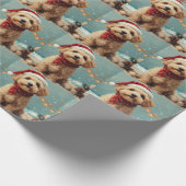 ウィートテリアードッグクリスマスヴィンテージビーチ ラッピングペーパー (角)