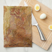 ウィートフィールドとオーバーズby Vincent vanゴッホ キッチンタオル (四つ折り)
