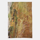 ウィートフィールドとオーバーズby Vincent vanゴッホ キッチンタオル (縦)