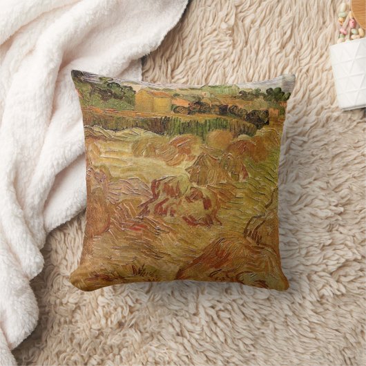 ウィートフィールドとオーバーズby Vincent vanゴッホ クッション (ブランケット)