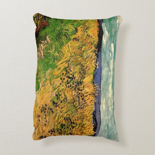 ウィートフィールドとコーンフラワーby Vincent vanゴッホ アクセントクッション (裏面(縦))