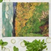 ウィートフィールドとコーンフラワーby Vincent vanゴッホ キッチンタオル (折り畳み)