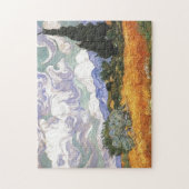 ウィートフィールドとヒノキby Vanゴッホ。 ジグソーパズル (縦)