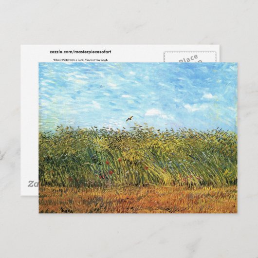ウィートフィールドとラルク，ヴァンゴッホファインアート ポストカード (正面/裏面)
