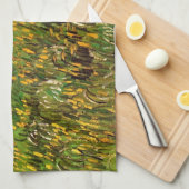 ウィートフィールドアットオーバーズバイビンセント・ヴァン・ゴッホ キッチンタオル (四つ折り)