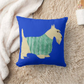 ウィートンスコットランドテリアセーター枕 クッション (ブランケット)