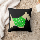 ウィートンスコットランドテリアセーター枕 クッション (ブランケット)