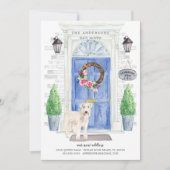 ウィートン・テリアのフロントドア引越しお知らせ 招待状 (正面)