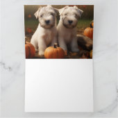 ウィートン・テリアの子犬 オータム・ディライト パンプキン カード (内部)