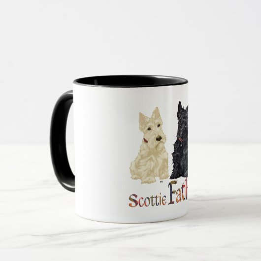 ウィートン&ブラックのスコッチテリアの父 マグカップ (正面左)